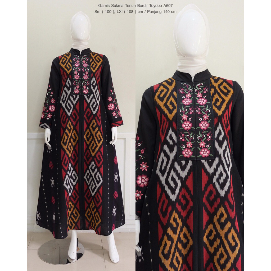 COD GAMIS TENUN BORDIR TUNIK LABUKO KATUN BORDIR FUL FURING BY DIANA