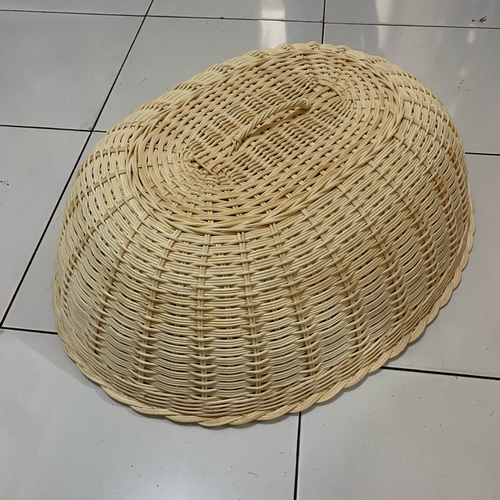 Tudung saji rotan asli ukuran besar / tutup saji rotan penutup makanan
