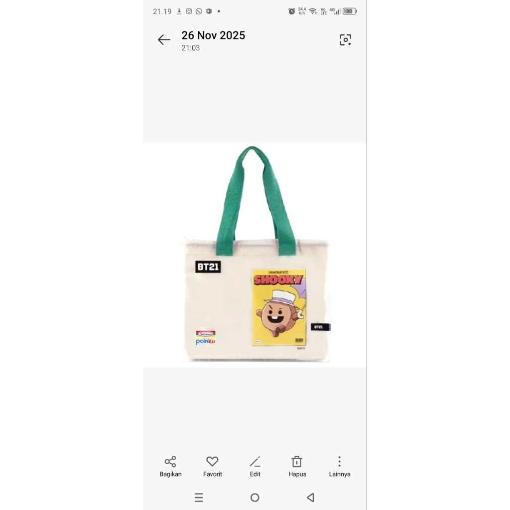 TOTEBAG  BT21 x Indomaret