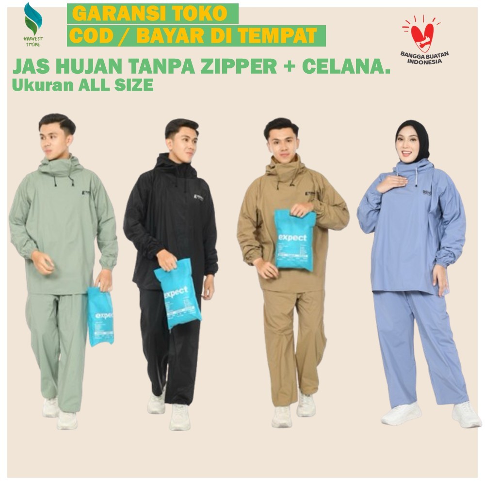 Jas Hujan Pria Tanpa Ziper Jas Hujan Ponco Wanita Jas Hujan Jumbo Tebal dan Kuat C92A