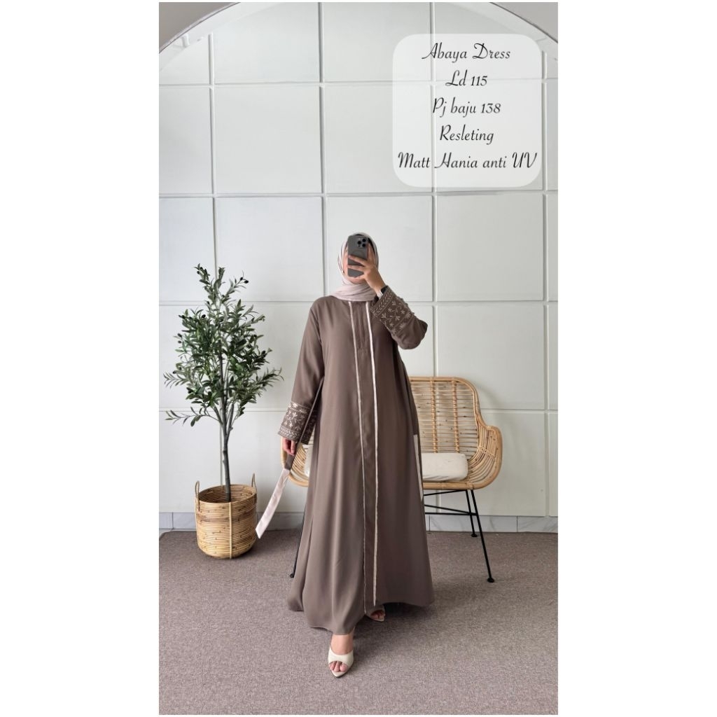 ABAYA DRESS// DRESS RAYA //GAMIS POLOS BORDIR // GAMIS ANNISA BAHAN HANIA //ABAYA ANNISA POLOS BORDI