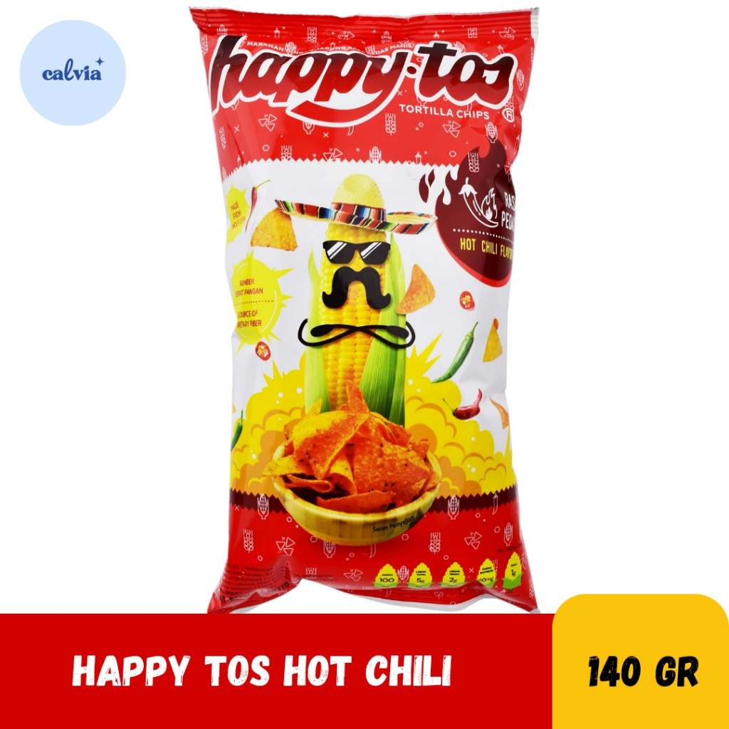 HAPPY TOS TORTILLA HOT CHILI 140 GR