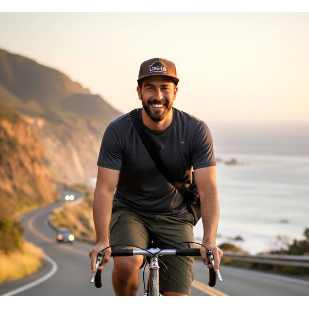 Topi Visor Pendek Logo Rumah Cap Korea Original Second Warna Coklat