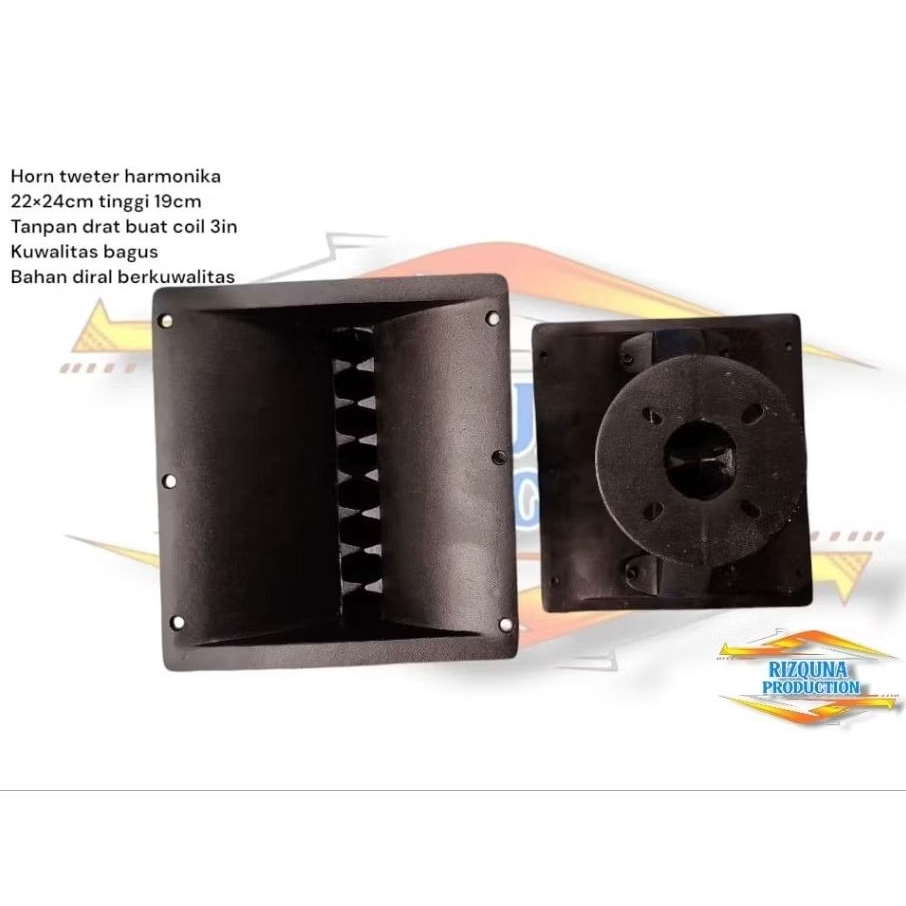 horn,corong tweter harmonika 22×24cm long buat driver 3in bahan diral berkuwalitas