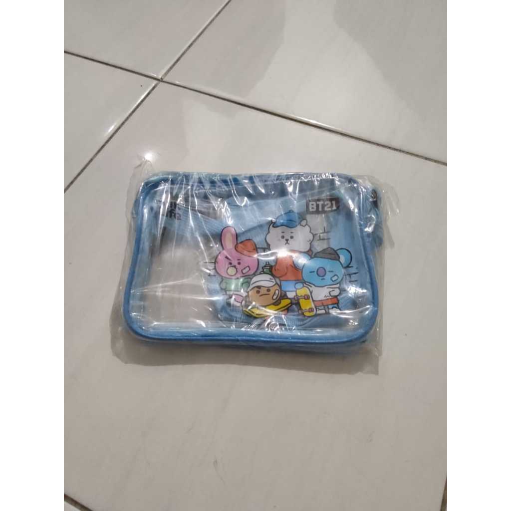 Tas Milk Life x BT21 Cooky RJ Shooky Koya original Sling Bag Konser Transparant Photocard PVC