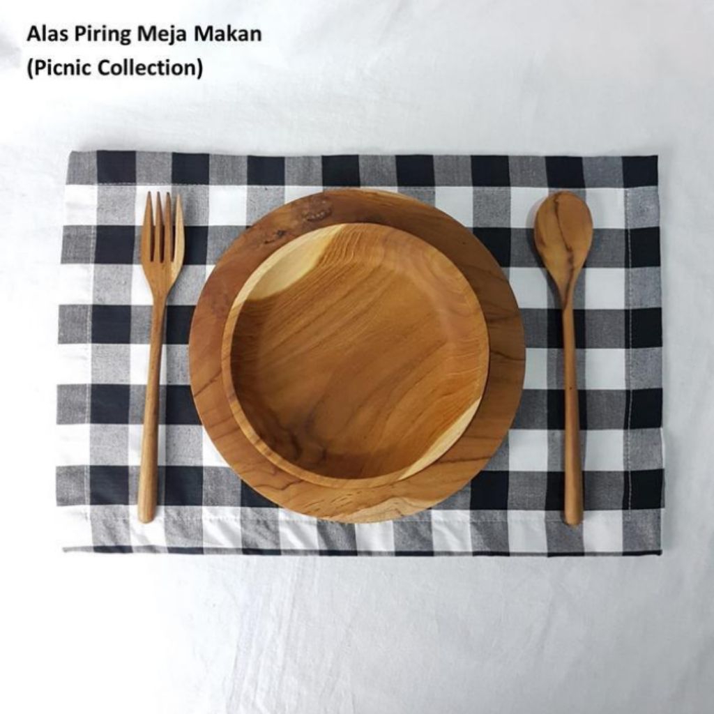 Alas Piring Meja Makan / Tatakan Piring Kain Katun