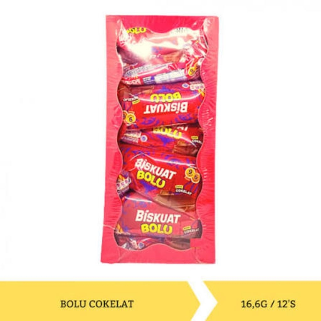 BISKUAT BOLU CAKE RASA COKLAT | SUSU NETTO 1 PACK ISI 12 PCS X 16 GRAM