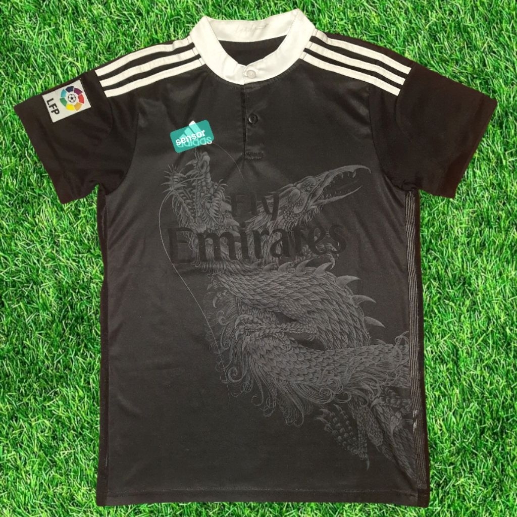 Real Madrid Away Jersey Hitam Dragon