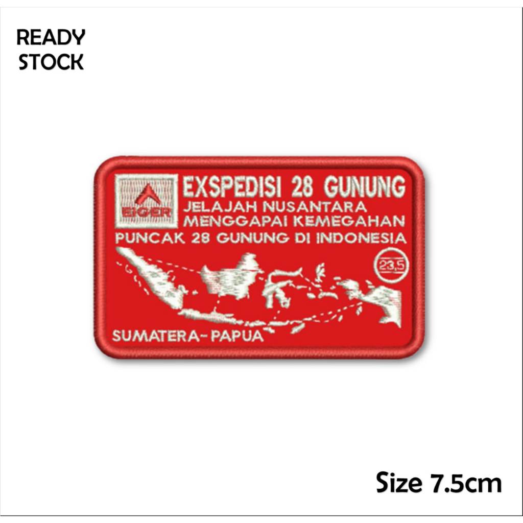 EMBLEM PATCH BORDIR EIGER EXSPEDISI 28 GUNUNG BEST QUALITY - BDS