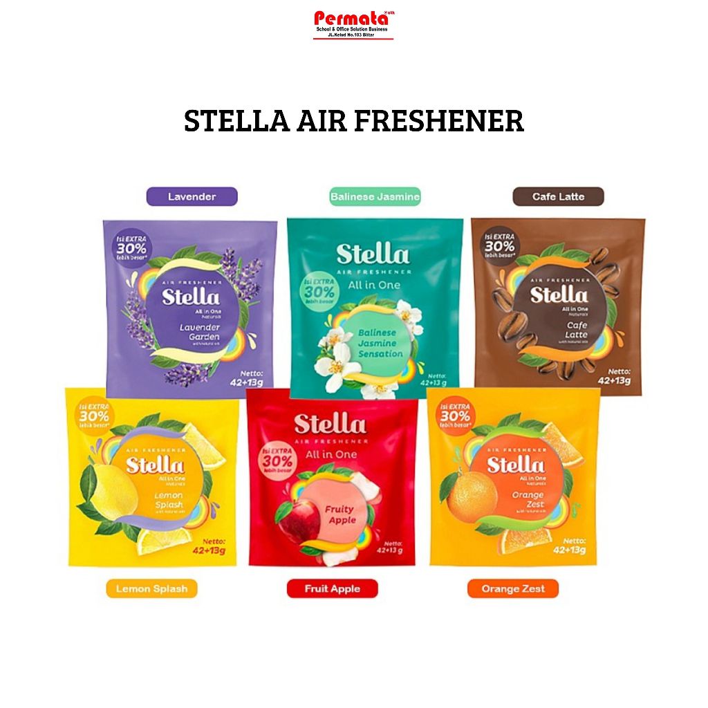 Stella All In One 42+13gr - Pengharum Gantung Ruangan Atau Mobil