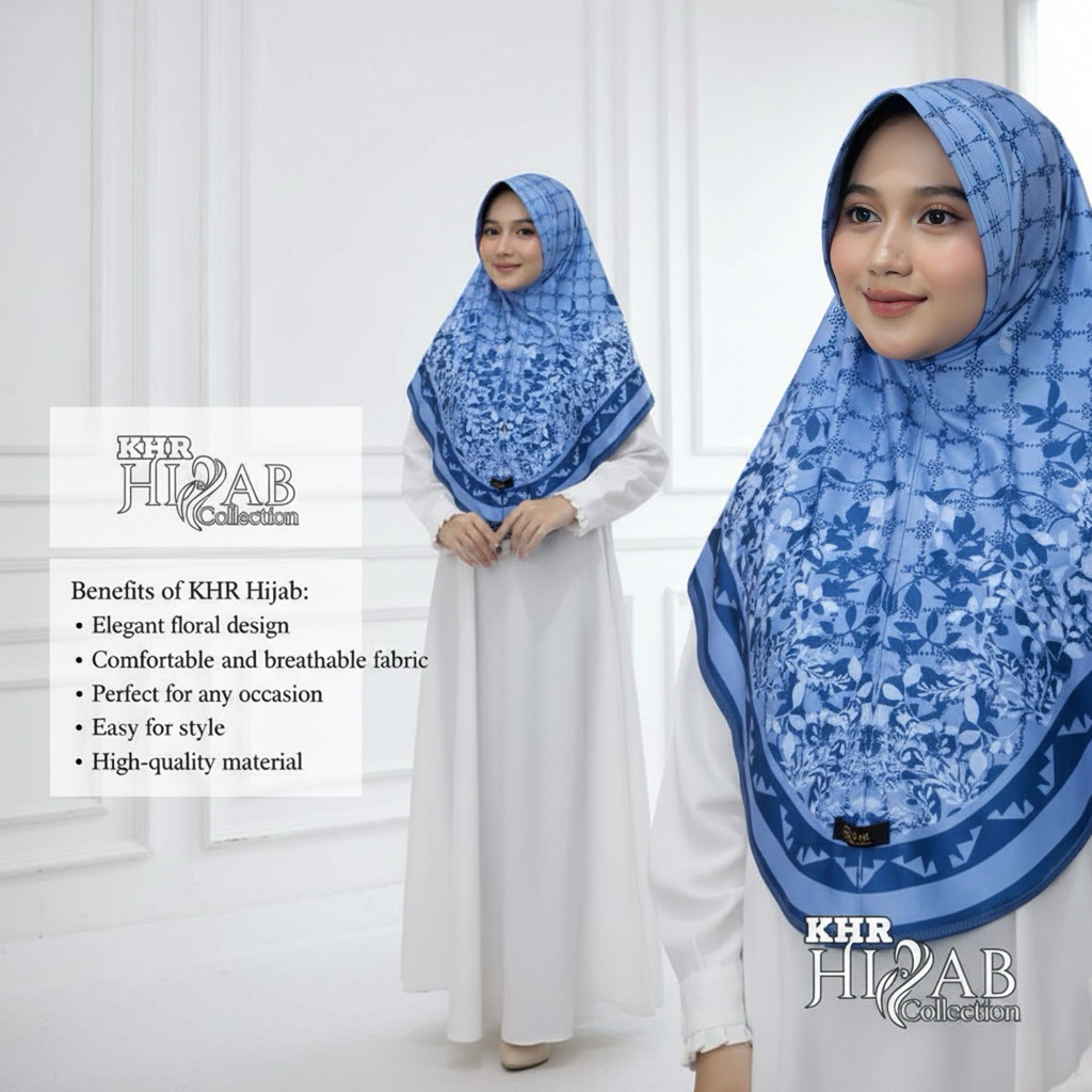 Get 3 PCS Ukuran XL Hijab Bergo İnstan Motif Printing Jersey Zoya