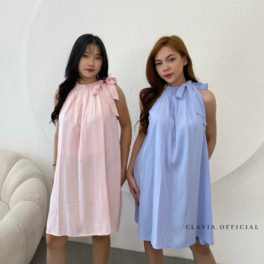 CLAVIA - Ariel Dress | Halter dress Wanita | Summer dress | Dress Pita Leher