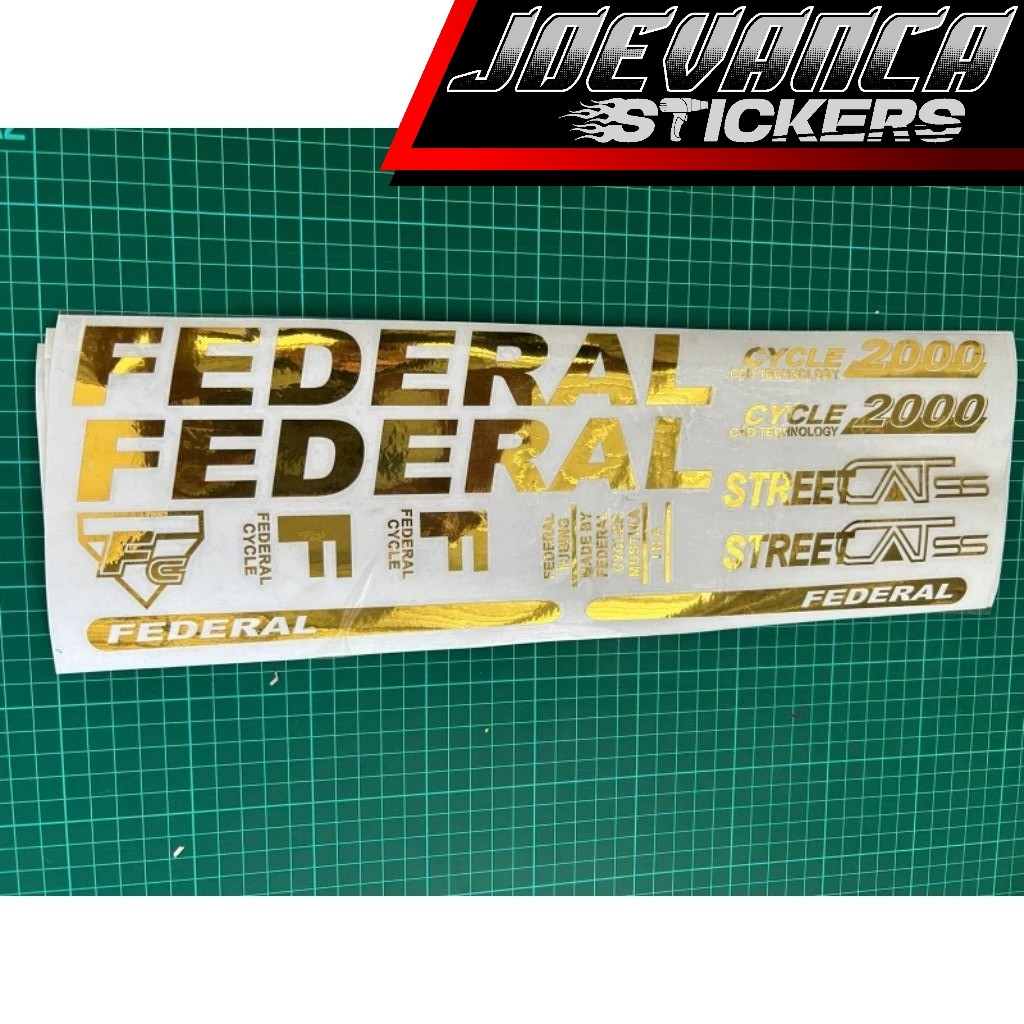 Cutting sticker Sepeda federal street cat fc 2000 Bahan Premium
