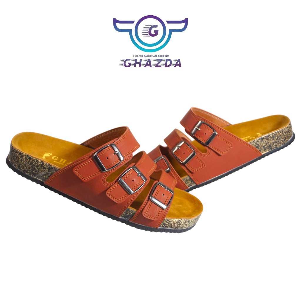 SANDAL PRIA SANDAL SLOP SANDAL PUYUH SANDAL TERBARU GHAZDA PUMA 01 MOCHA