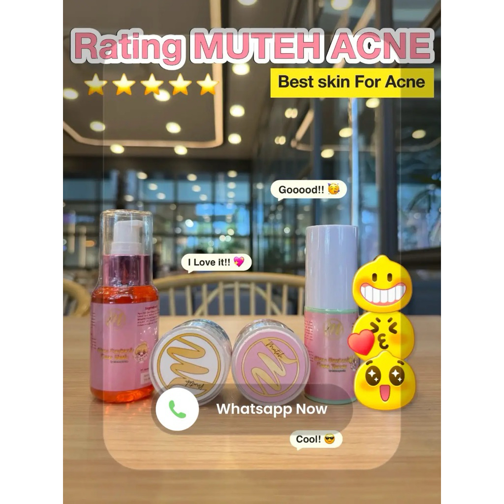 MUTEH SKINCARE 7X SUPER AMPUH TUNTAS ATASI JERAWAT DAN GLOWING