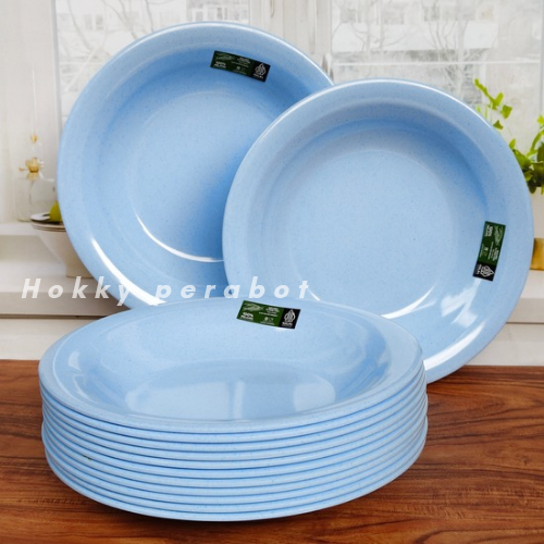 TERMURAH / Piring melamin asli tebal anti pecah piring melamin cap ikan tahan banting