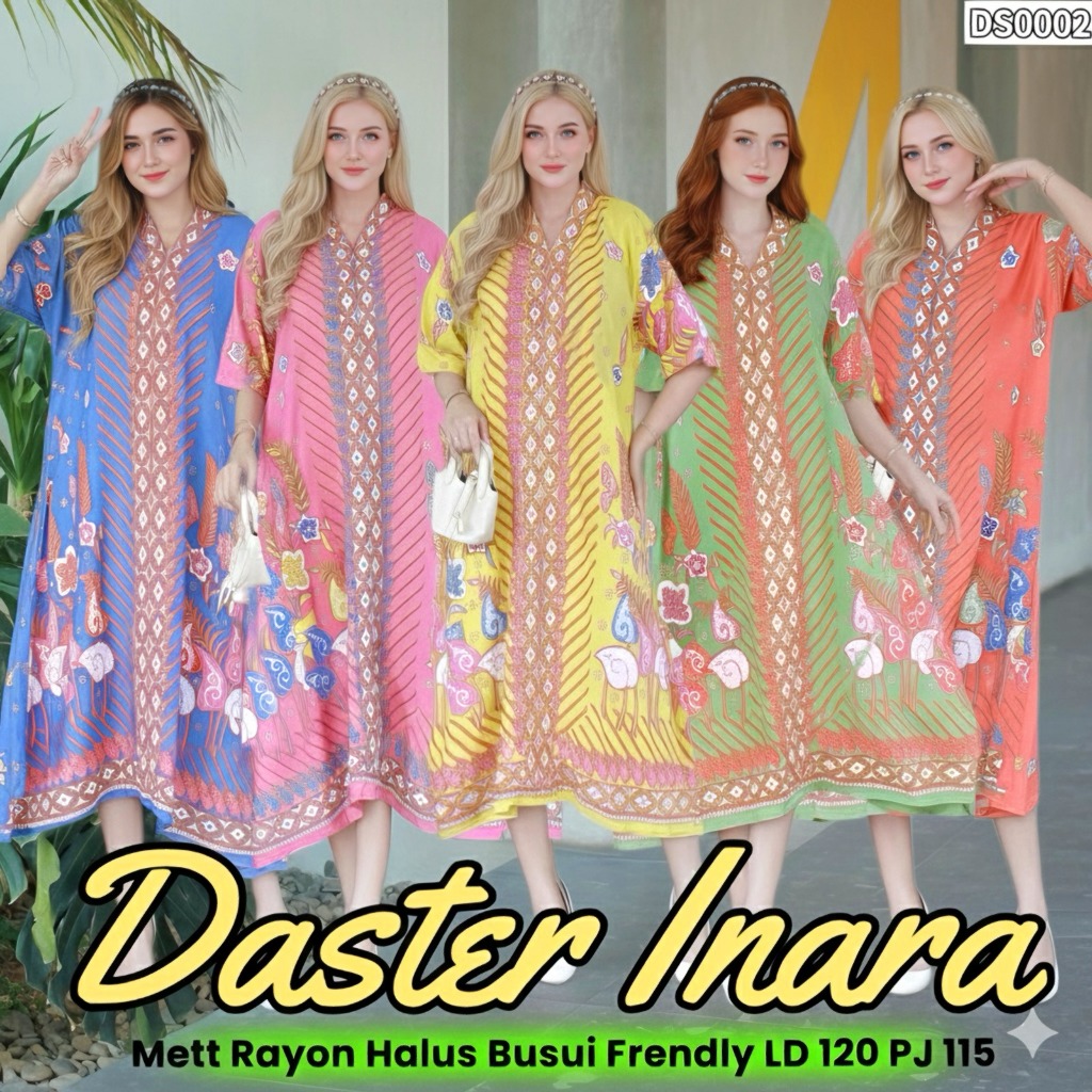 Daster Ziggy Modang Soft dan Sogan Motif Bunga Kain Rayon Premium Tebal Adem Halus Busui Friendly