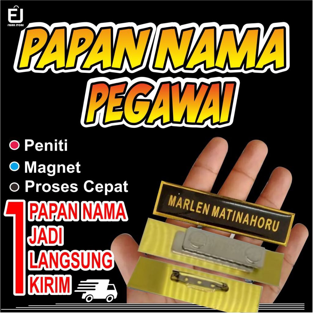 PAPAN NAMA EMAS BESI KUNINGAN