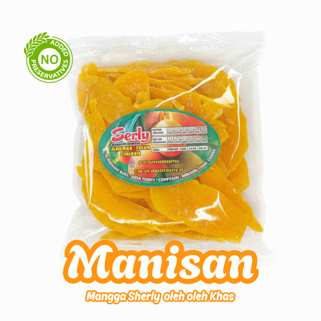 Manisan Mangga Kering Cirebon Indramayu Serly 250gr Oleh Oleh Khas