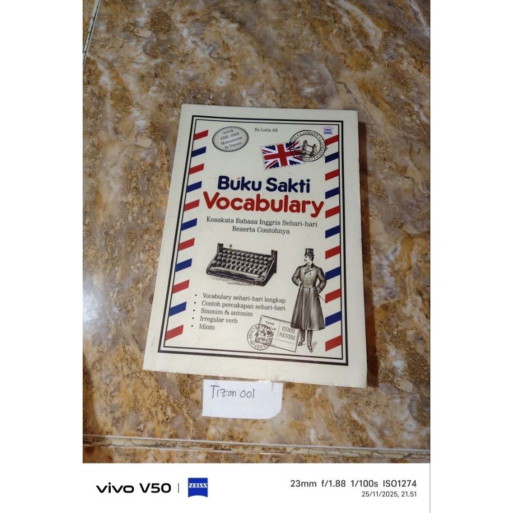Buku Sakti Vocabulary Kosakata Bahasa Inggris sehari hari beserta contohnya