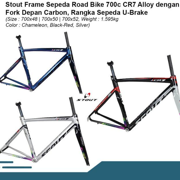 Scout Frame Sepeda Balap Road Bike Cr7 Alloy Fork Carbon 700C U Brike