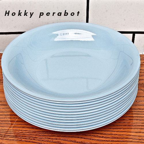 TERMURAH 1 LUSIN PIRING MELAMIN ASLI TEBALL CEKUNG 23 CM / PIRING MELAMIN TAHAN PANAS