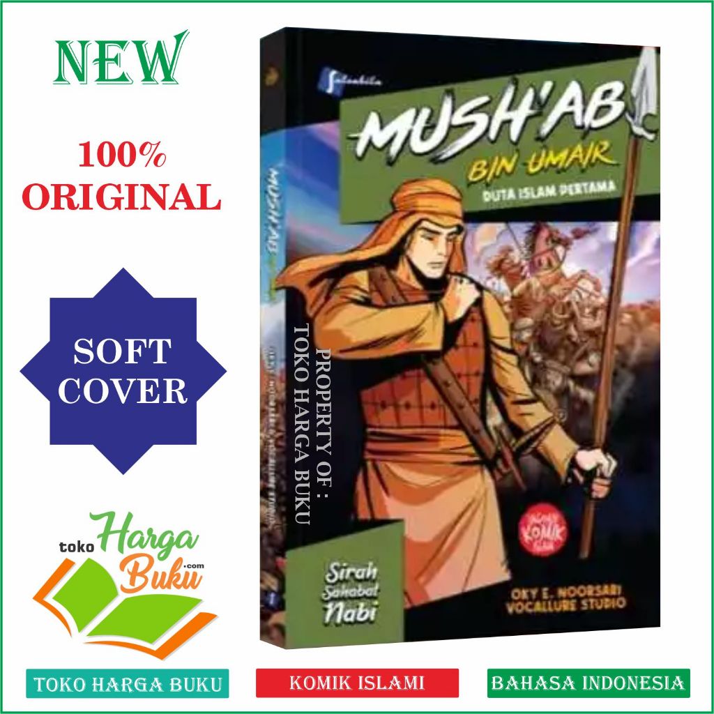 Foto Komik Mush'ab Mushab bin Umair Duta Islam Pertama Jagoan Komik Cilik Sirah Sahabat Nabi FULL COLOR - Salsabila