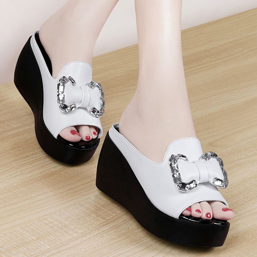 sandal sepatu wanita wedges terbaru 2025  DH02, sandal sepatu wanita wedges dewasa ,sepatu sandal wa