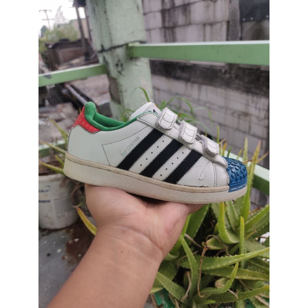 Adidas Superstar Kids Lego White Sepatu Anak Size 30