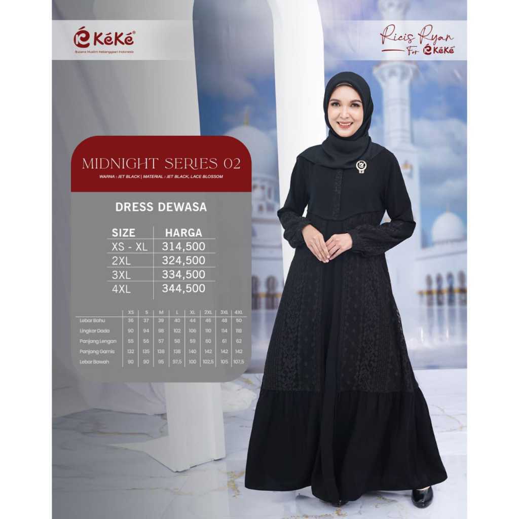 GAMIS DEWASA KEKE ABAYA 02 WARNA HITAM DAN PUTIH