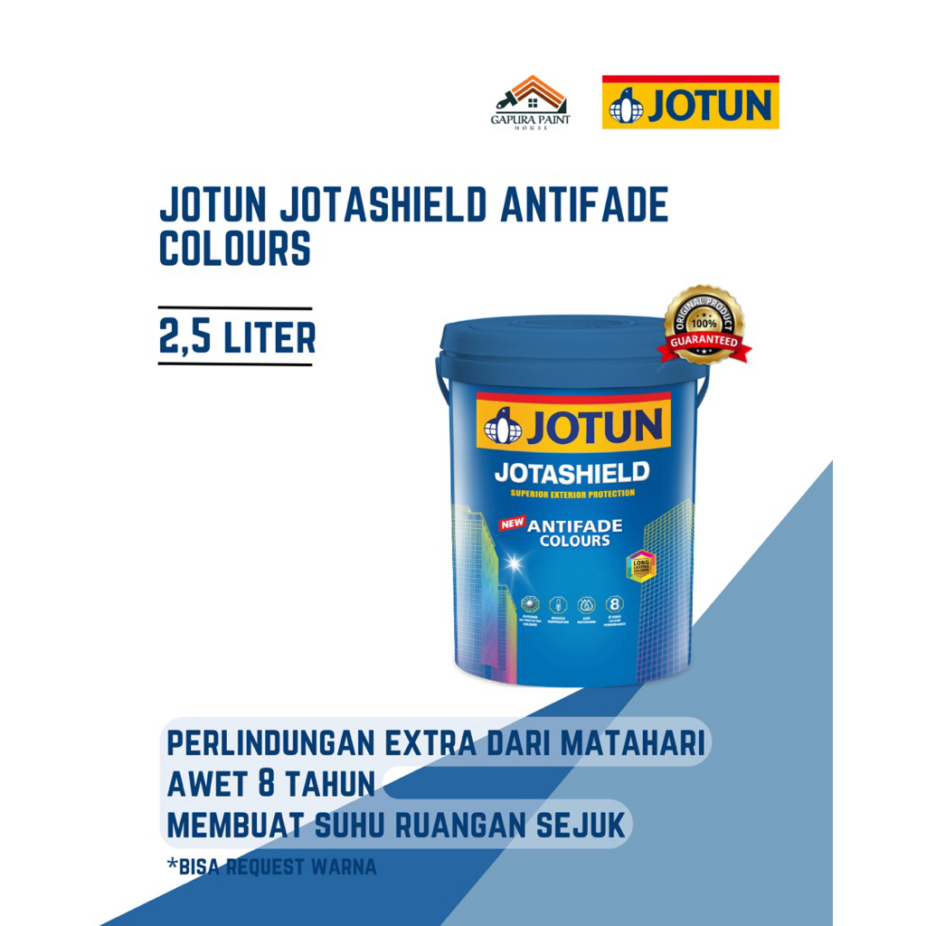 Cat Tembok Jotun Jotashield Antifade Color 2.5L | Jotun Eksterior Anti Bocor, Cat Luar Rumah