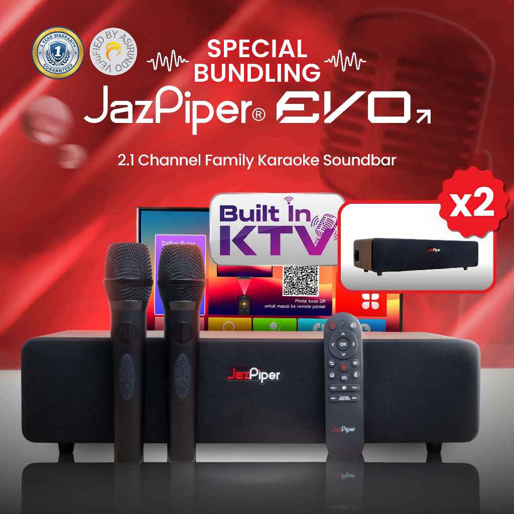 [2 Unit] JazPiper EVO - Family Karaoke Set / Karaoke Set Praktis / Alat Karaoke Rumahan
