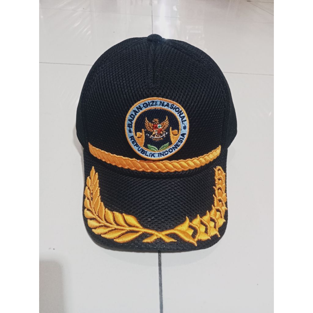 TOPI BGN BADAN GIZI NASIONAL LIS PADI-KAPAS TIMBUL