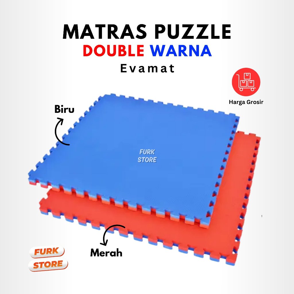 Matras Double Warna EVA11 – Matras Puzzle Tebal | Matras Puzzle 1 Meter | Matras Puzzle 100x100