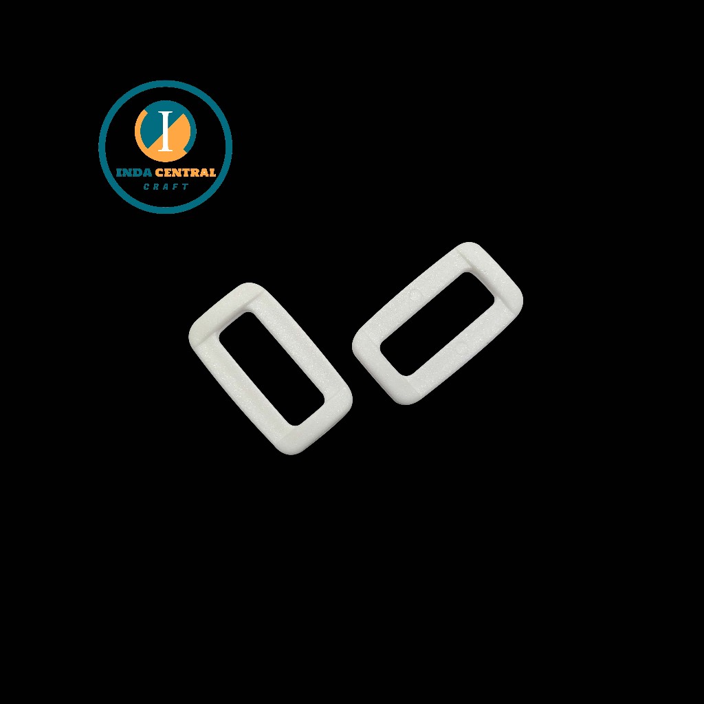 RING KOTAK TAS LEBAR 2.0 CM BAHAN PLASTIK PUTIH ECER SATUAN