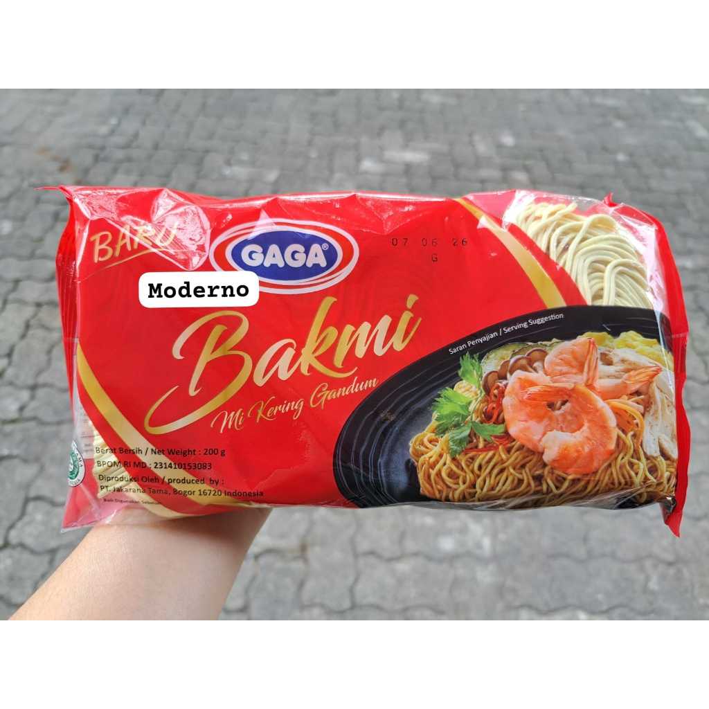 Gaga Bakmi 200gr - Gaga Mie Kering Gandum Instan 200 gr