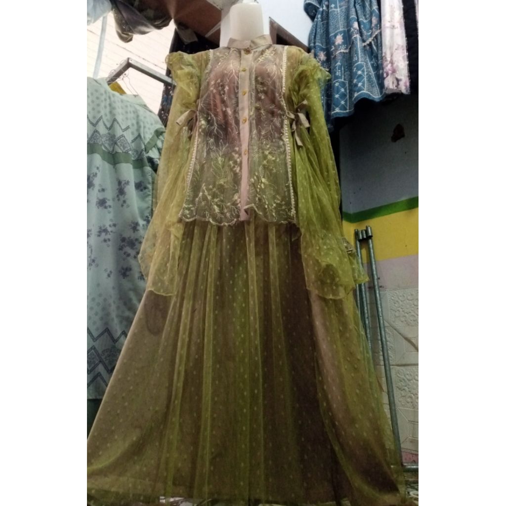 Set Rok Tunik Tutu Brokat Viral