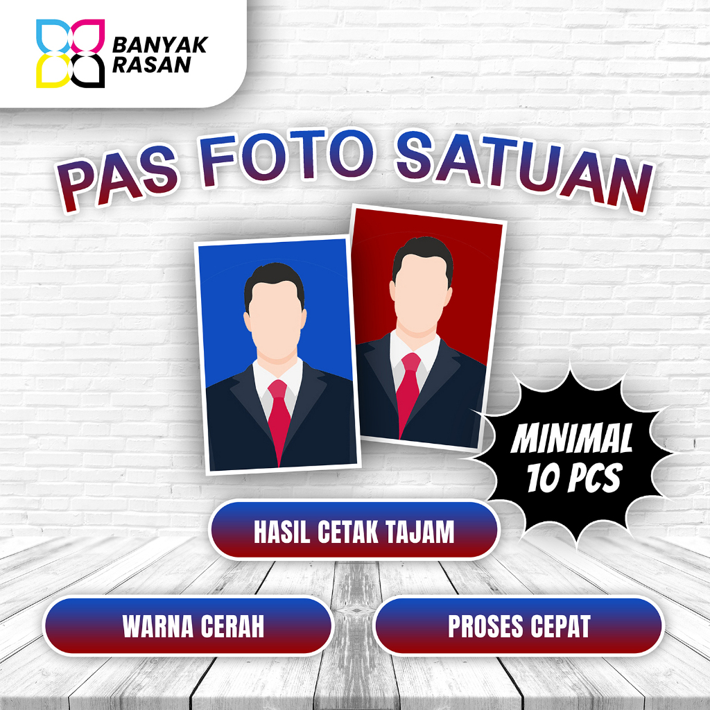 Cetak Pas Foto 2x3/3x4/4x6 | Proses Cepat | PAS FOTO SATUAN