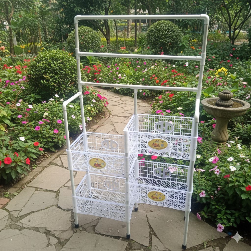 KERANJANG SUSUN serbaguna/Rak Susun Dapur/Rak Warung/Keranjang Snack/Rak Penyimpanan.
