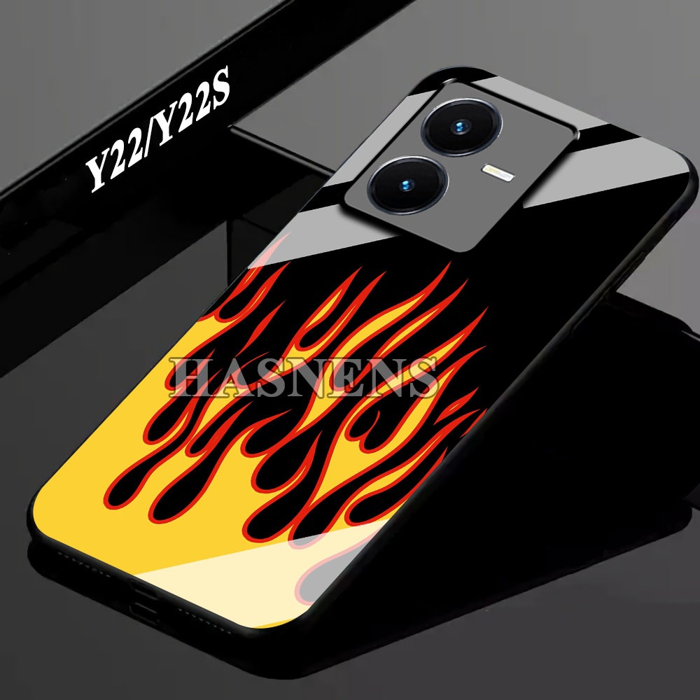 RR22 Case Hp Glass Kaca For Vivo Y22 Y22s - Softcase Y22 - Kesing Y22s - Casing Vivo - Softcase Lucu