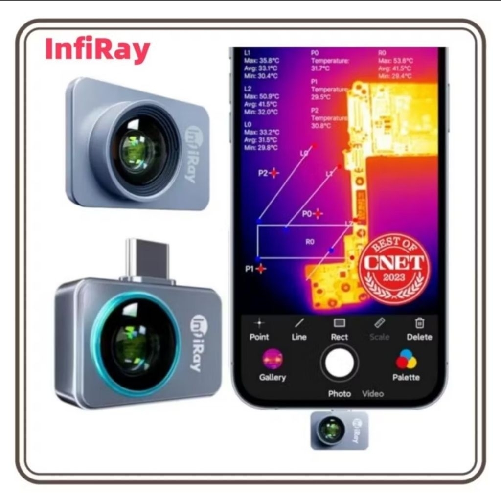 Infiray P2 Pro with macro lens radiometric pocket thermal camera