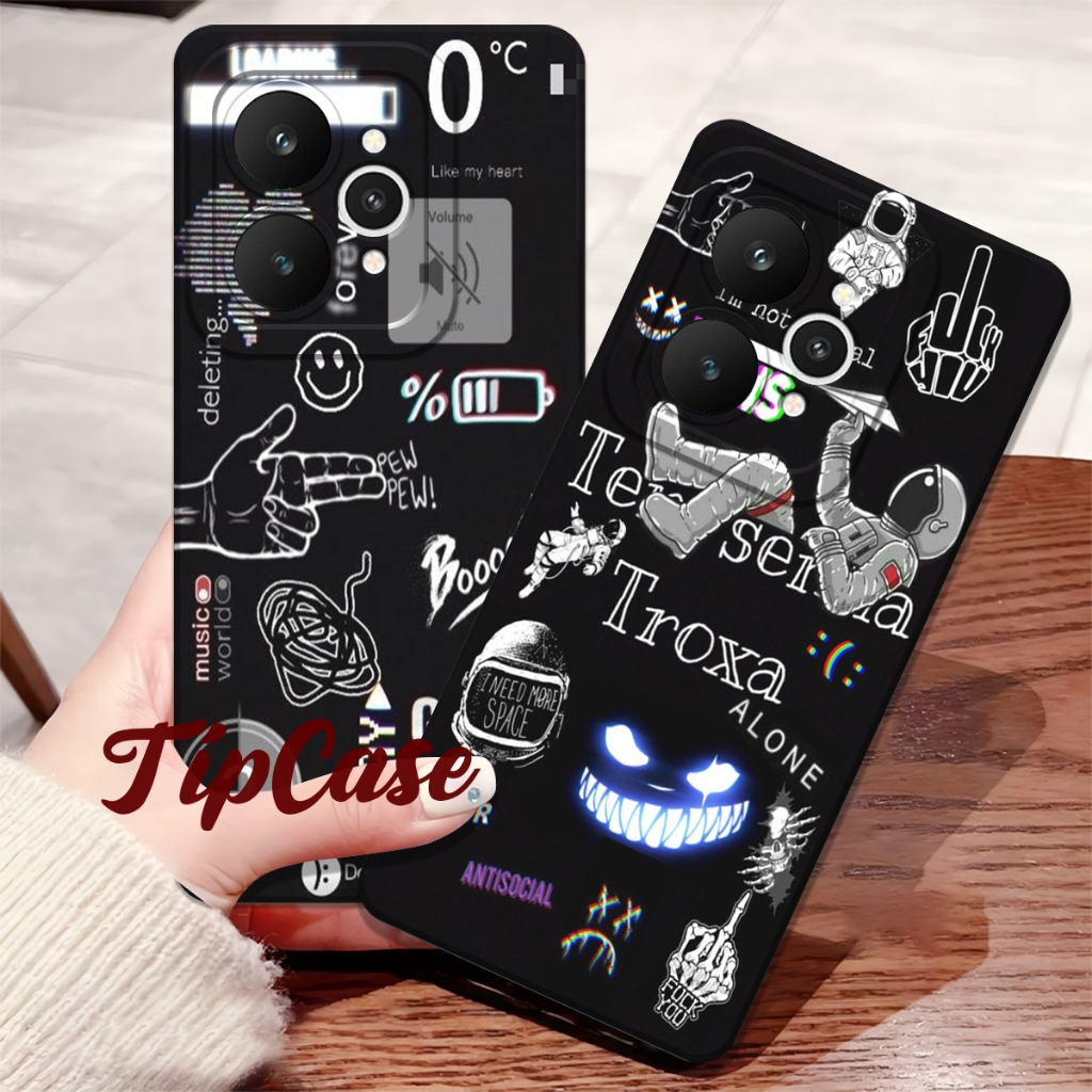 Cassing Realme 15 / Realme 15 Pro / Realme 14 / Realme 14T Case Lentur Procamera Motif Stiker