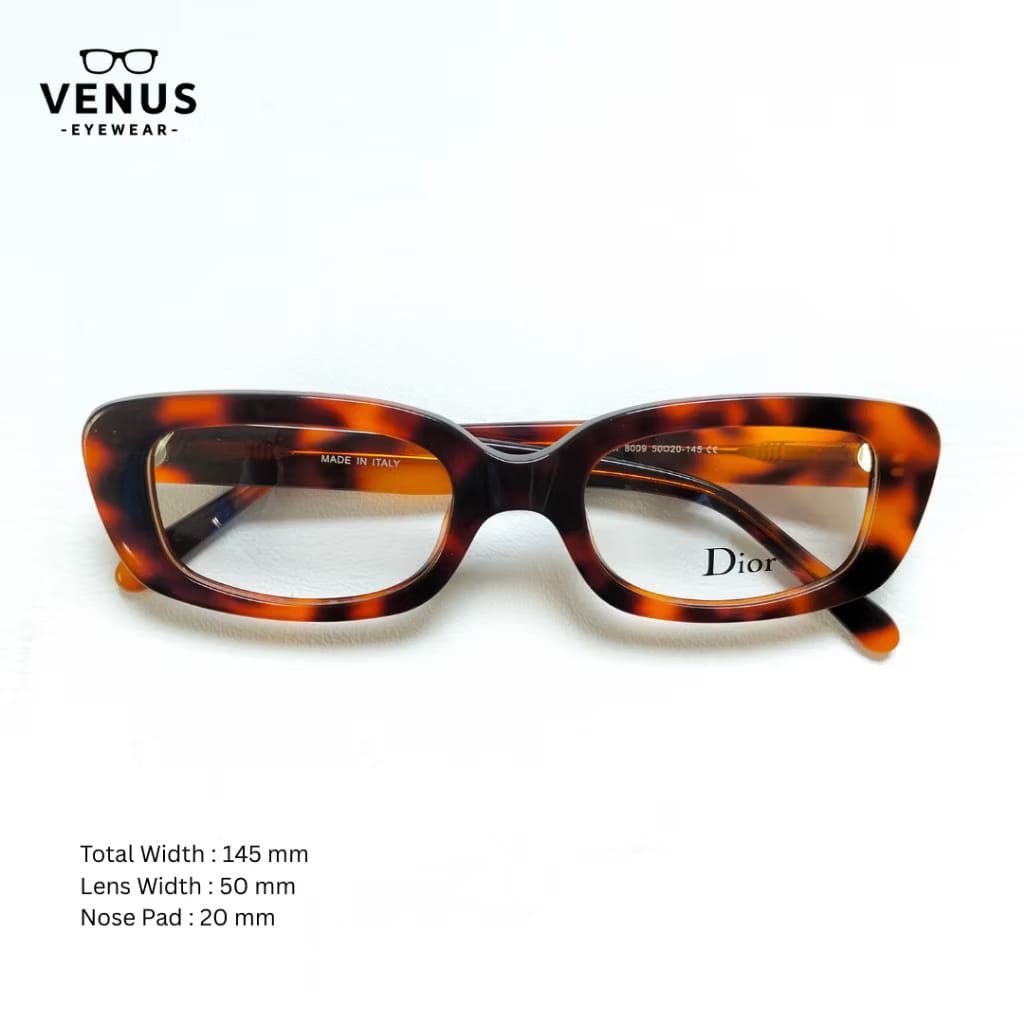 Venus Eyewear - Kacamata Kotak Dior Fashion / Bahan Acetate  Lensa Minus Plus Bluecromic Photocromic