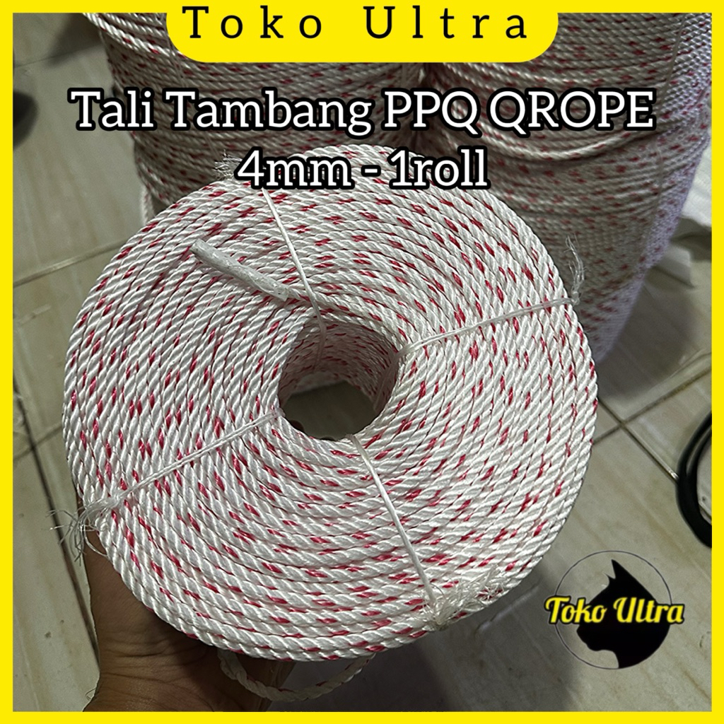 TALI TAMBANG 4MM PPQ 1 ROLL / TALI QROPE 4MM / TALI PPQ 4MM / TALI QROPE SEA GULL