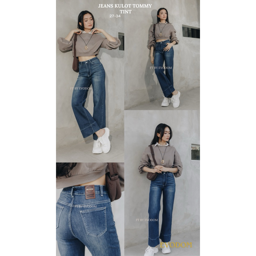 Kulot Skena Jeans Wanita  Tomy Tint Evodom Jeans