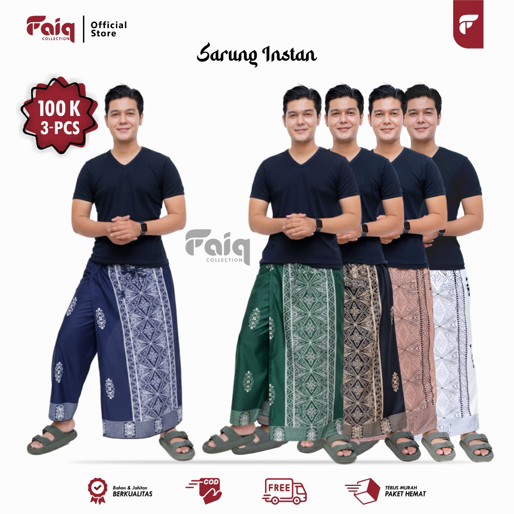 SARUNG CELANA DEWASA santri/santriwati  Sarung Instan Pria Dewasa  Sarung Batik Pria Dewasa  Wadimor