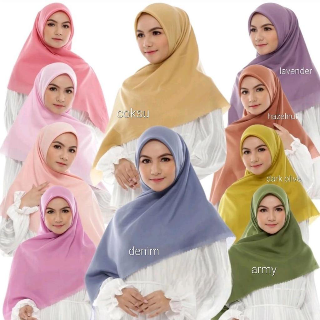 Paket Usaha Voal Polos Hijab Laser Cut Jilbab Premium Kerudung Muslim Nyaman Semi Formal