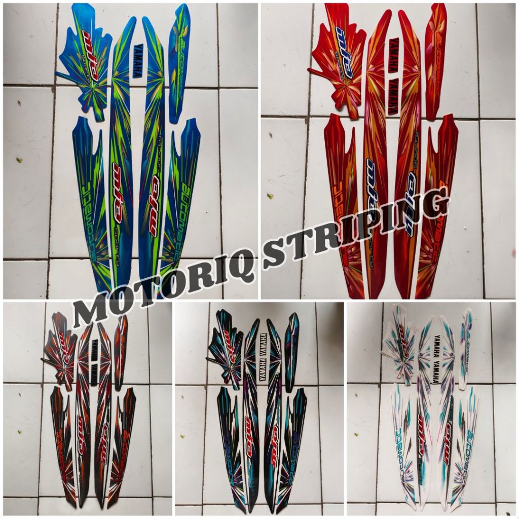 Stiker Striping Yamaha Mio Sporty Smile 2008 Stiker Lis Body Standar