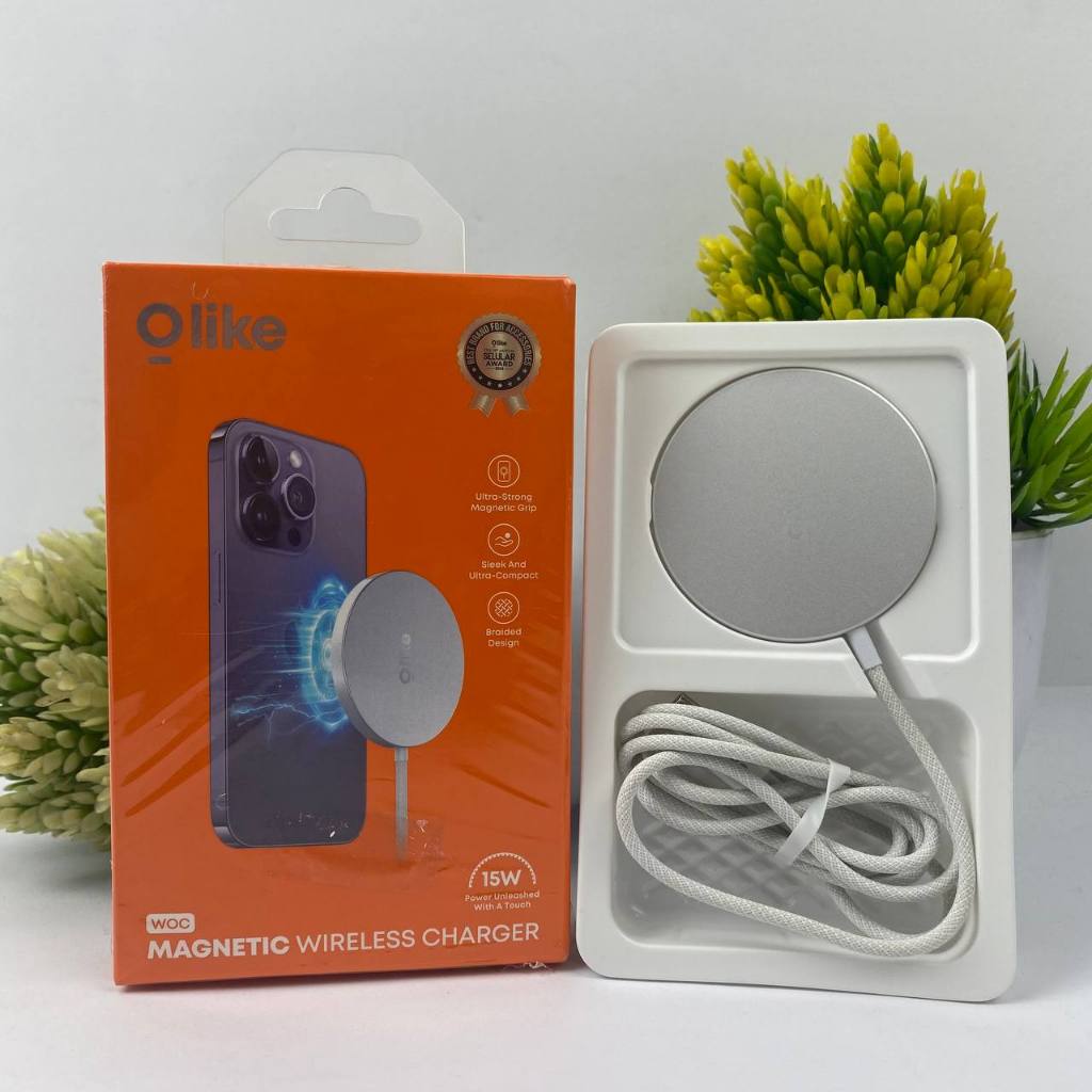 CHARGER MAGNETIC OLIKE WOC 15W FAST CHARGING | CHARGER MAGNET IPHONE