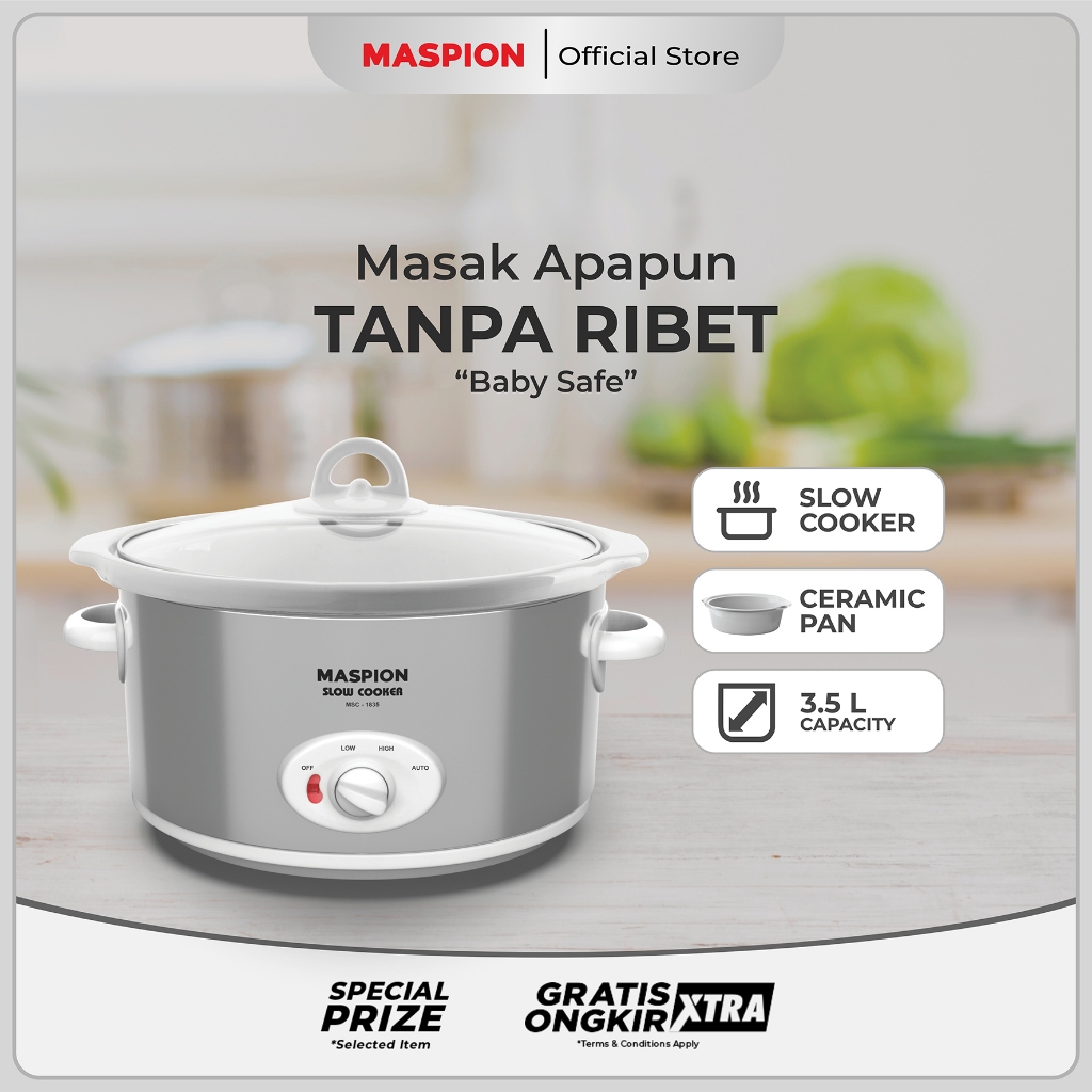 Maspion Slow Cooker Magic Cooker 3.5 Liter MSC-1835